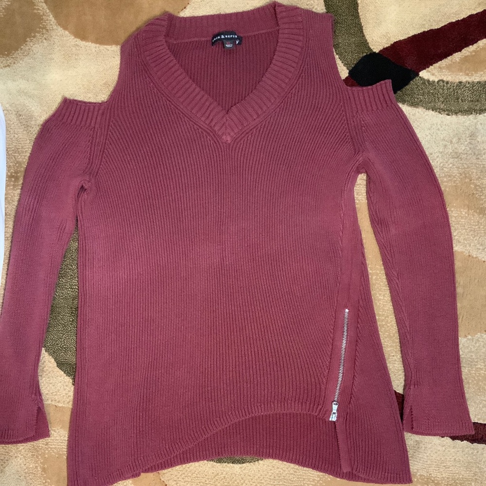 Rock & Republic Sweater Tunic Cold Shoulder XL NEW